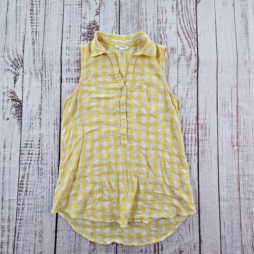 beachlunchlounge Seersucker Lammara Gauze Dobby Blouse Women's M Coastal Cowgirl